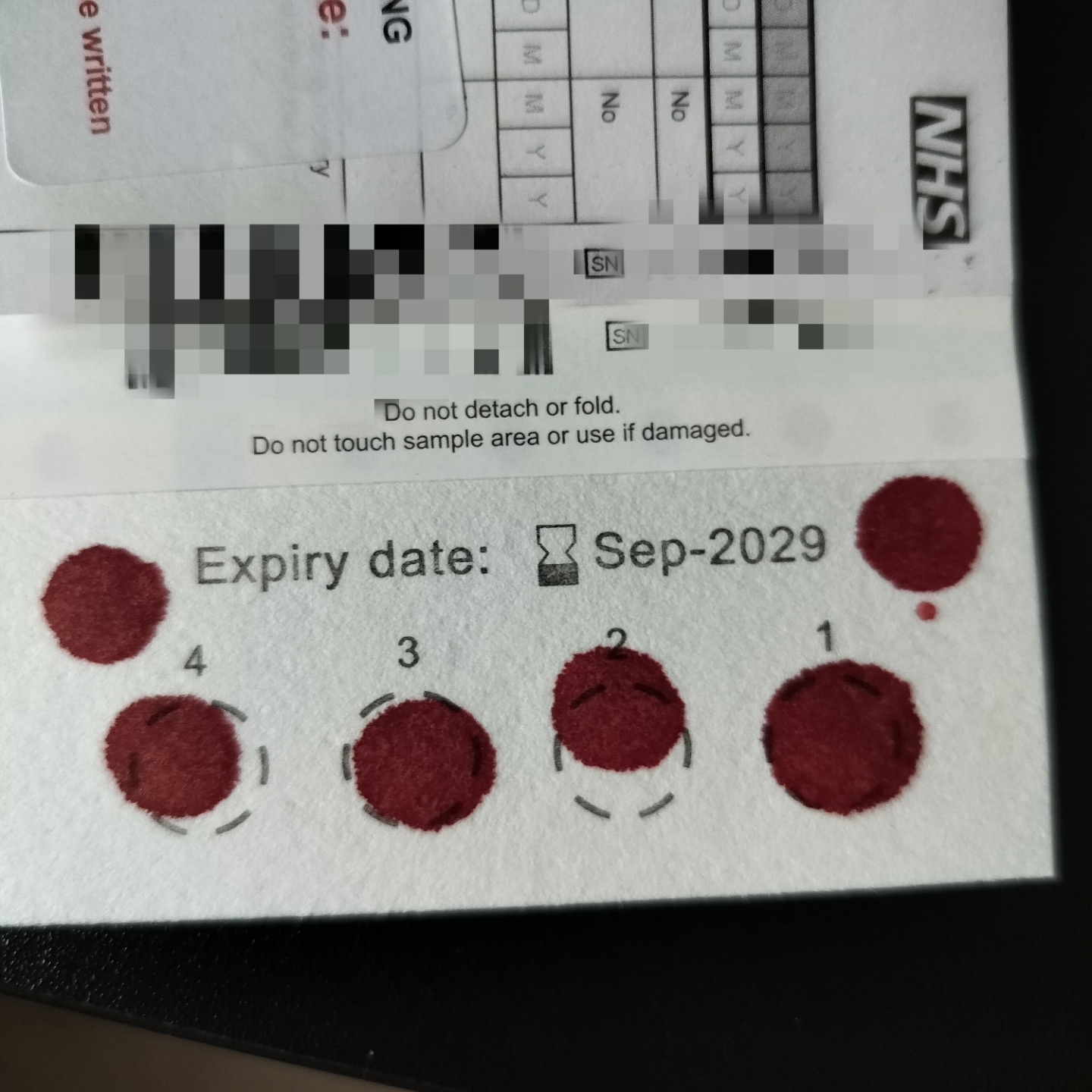 Scattered disarray of blood spots